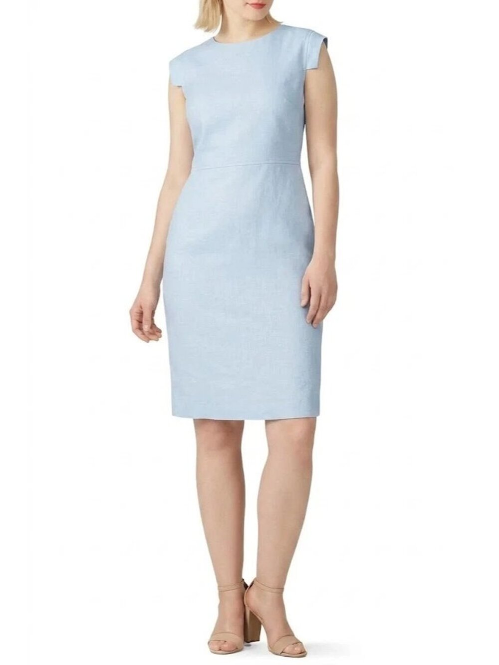 NWT J.Crew Resume Sheath in Peri Breeze Blue Stretch Linen Dress12 $188